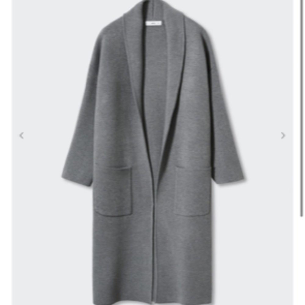 Mango Oversized knitted coat with pockets